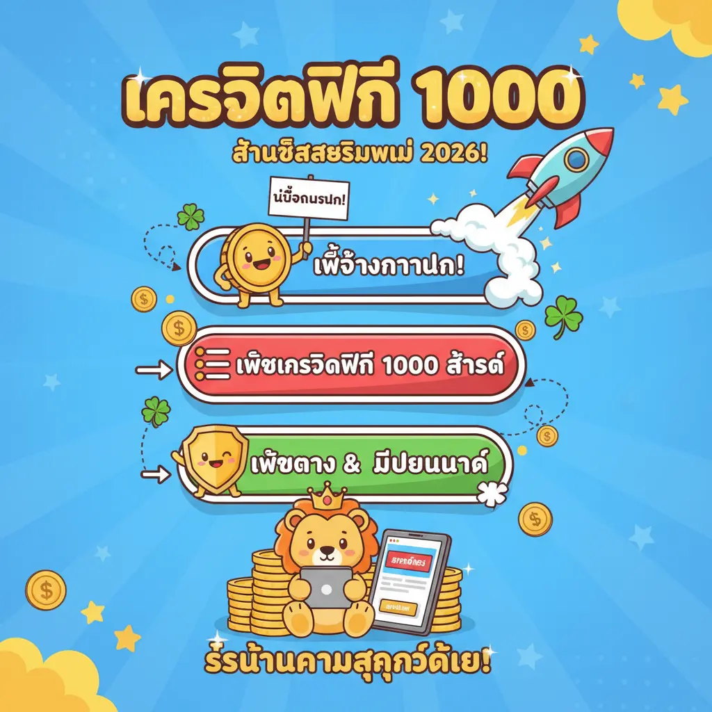 เครดิตฟรี 1000 - เครดิตฟรี